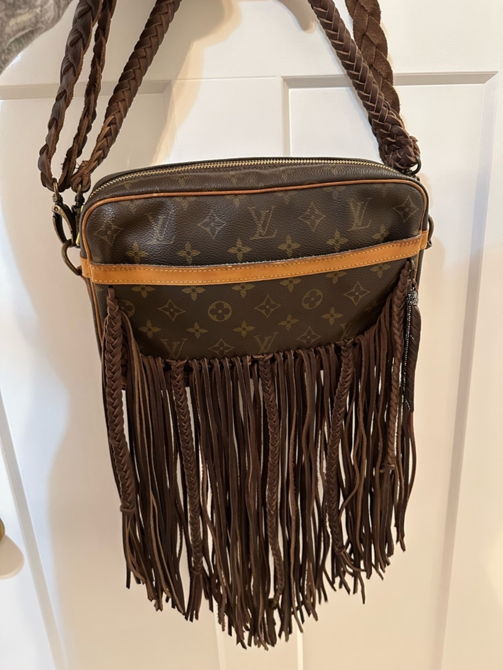VINTAGE BOHO BAG Louis Vuitton Monogram Fringe Crossbody Bag - Riviera - Picture 8 of 14